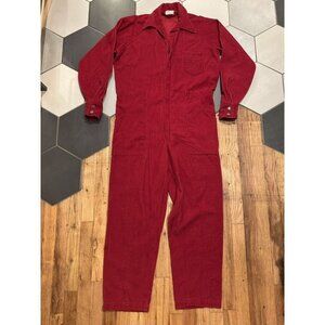 Vintage Enro Jumpsuit Red Corduroy Med